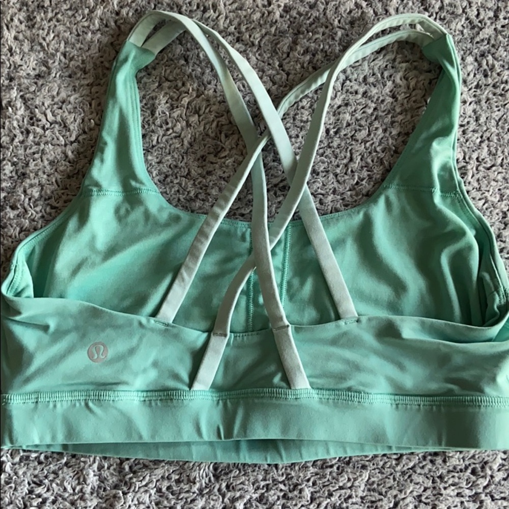 Mint green lululemon energy sports bra